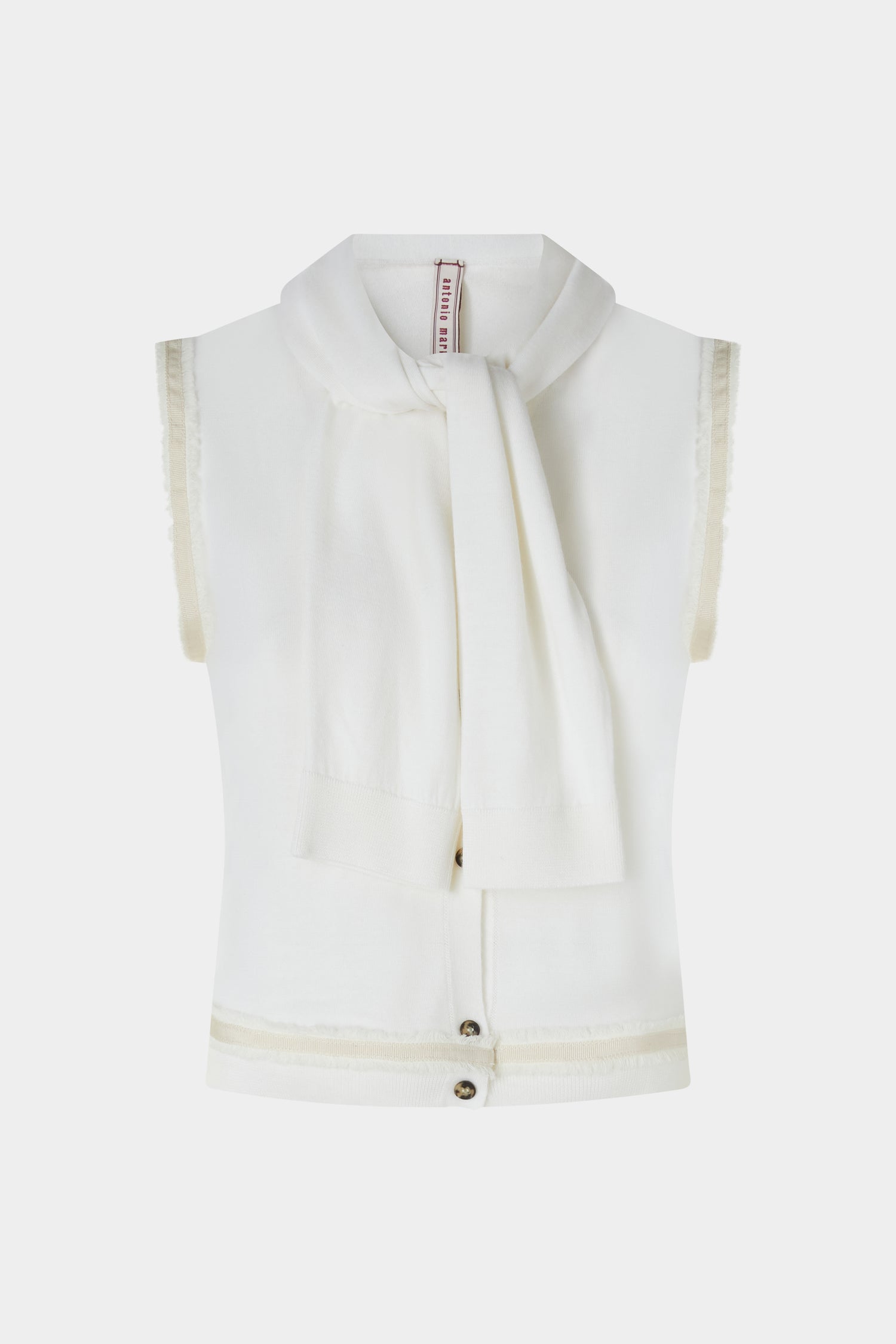 Ecrù Vest with Neck Band