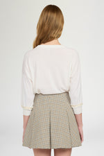 Maglione in Cashmere con Patch Floreale