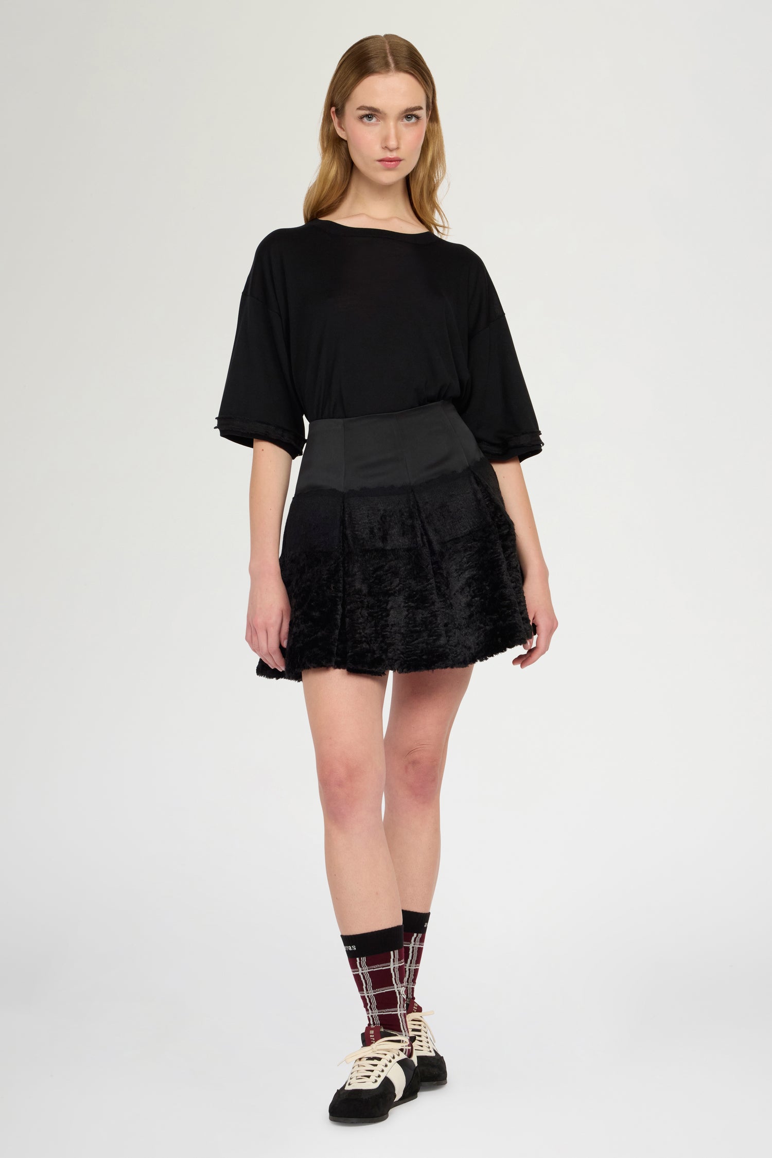 Silk-Cotton Knit T-Shirt