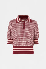 Bordeaux Check Knit Polo