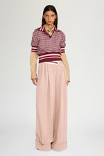 Bordeaux Check Knit Polo