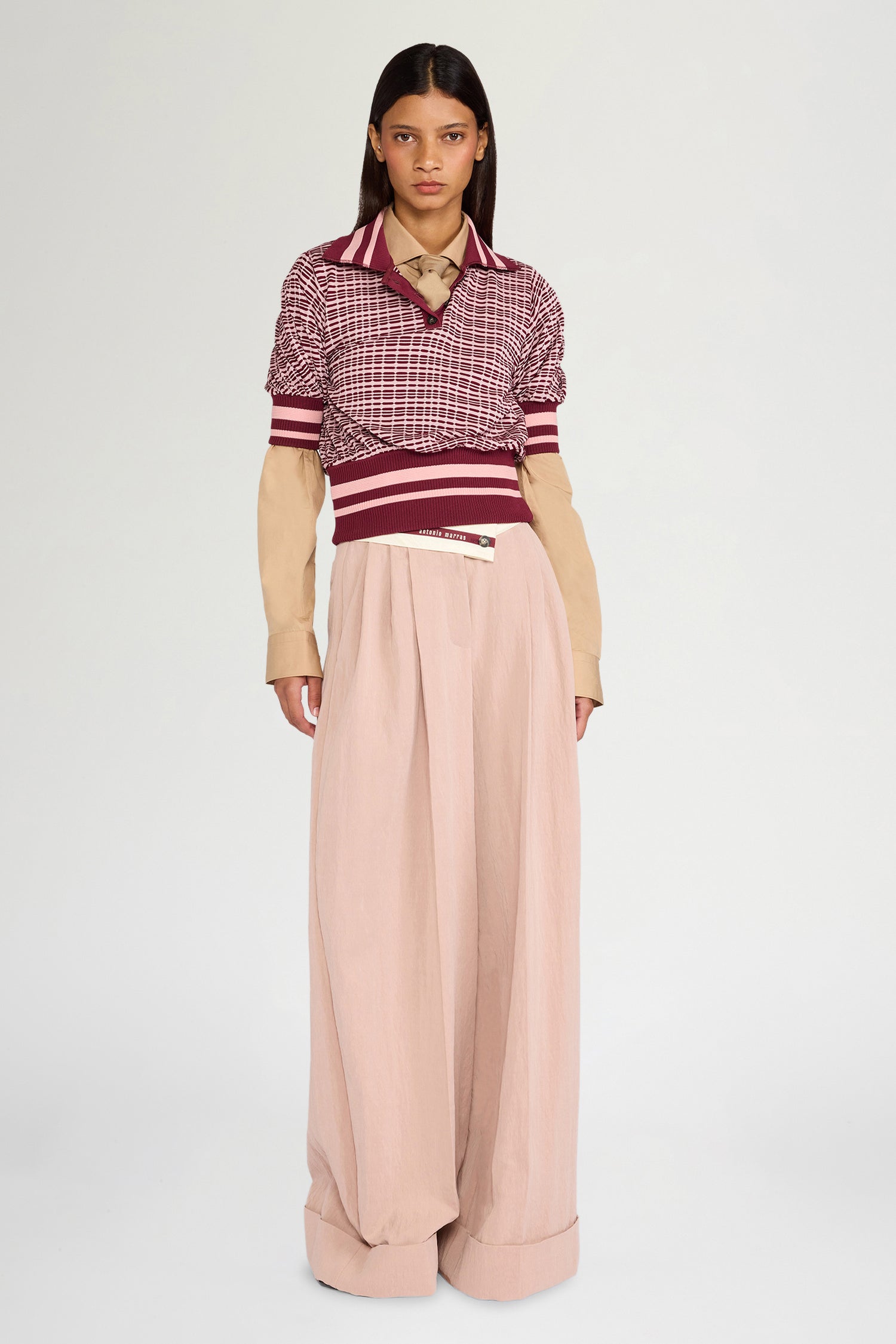 Bordeaux Check Knit Polo