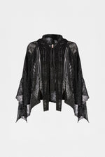Sheer Lace Short-Sleeve Cardigan