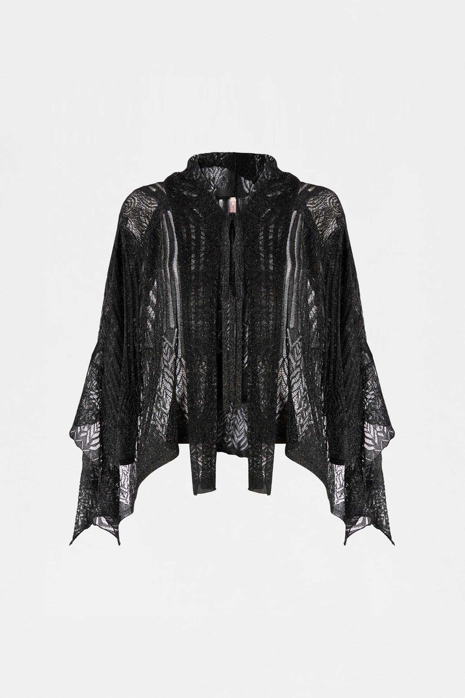 Sheer Lace Short-Sleeve Cardigan