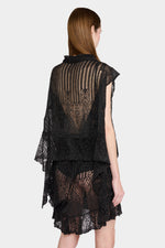 Sheer Lace Short-Sleeve Cardigan