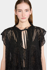 Sheer Lace Short-Sleeve Cardigan