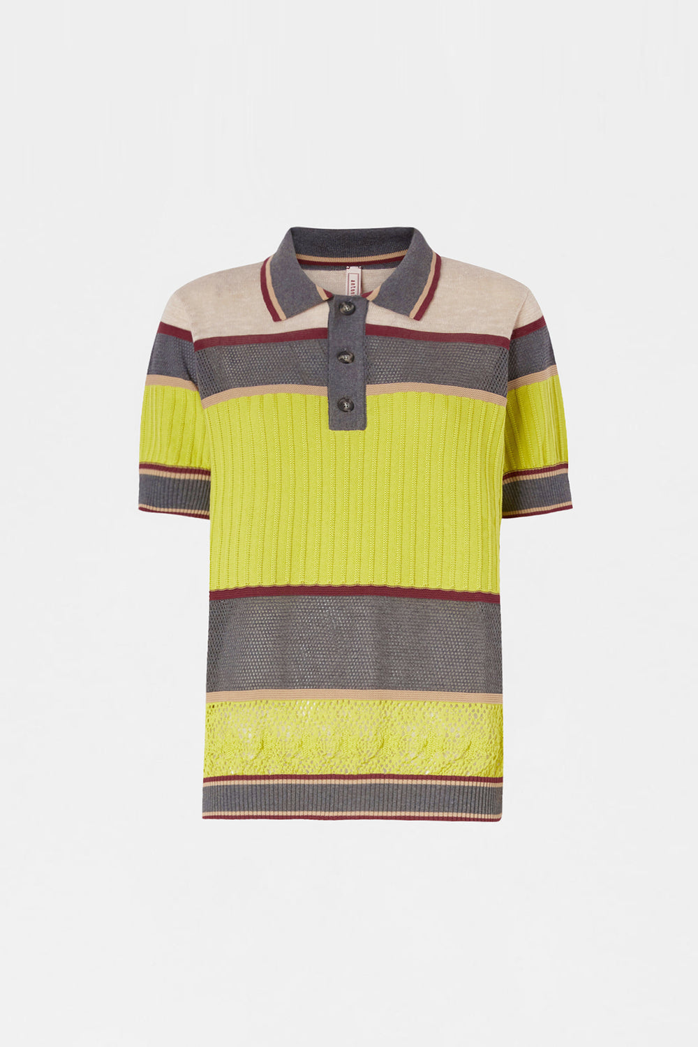 Polo a Maglia a Righe Multicolore