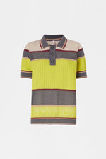 Polo a Maglia a Righe Multicolore