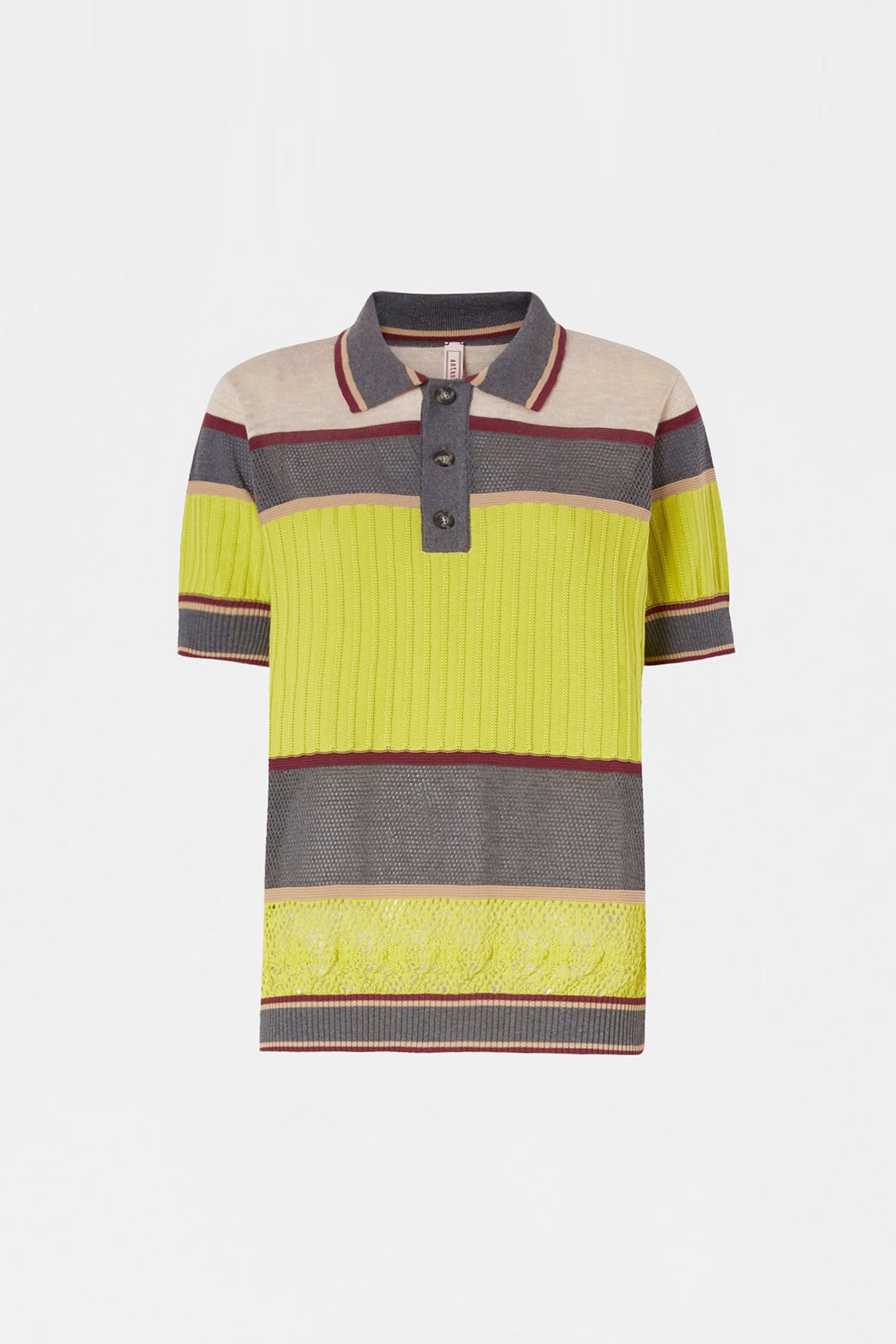 Polo a Maglia a Righe Multicolore