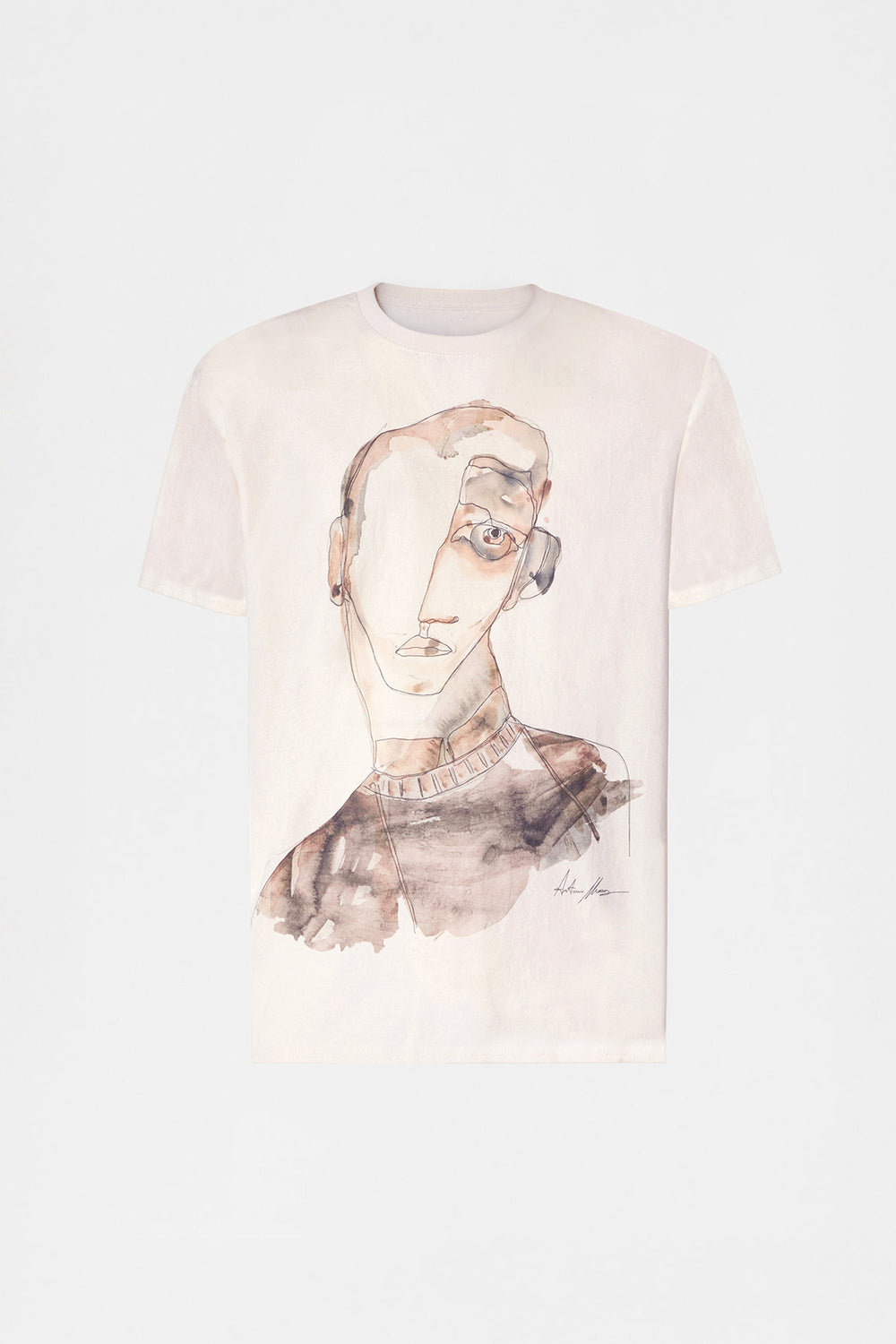 Ivory Portrait Print T-shirt