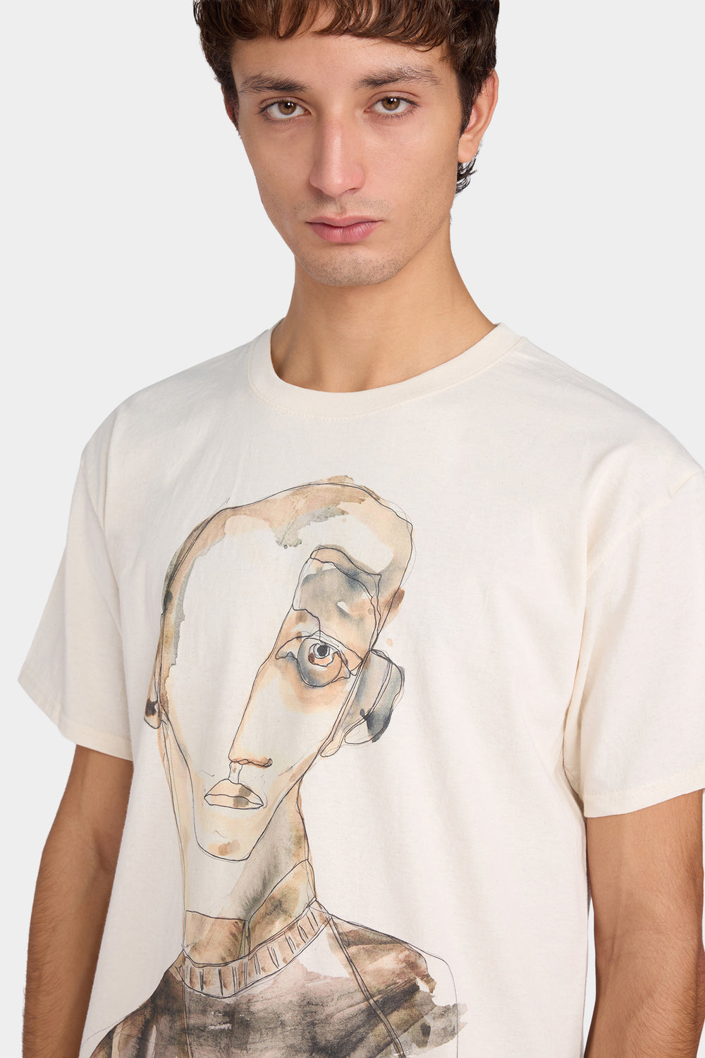Ivory Portrait Print T-shirt