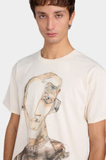 T-shirt con Stampa Ritratto