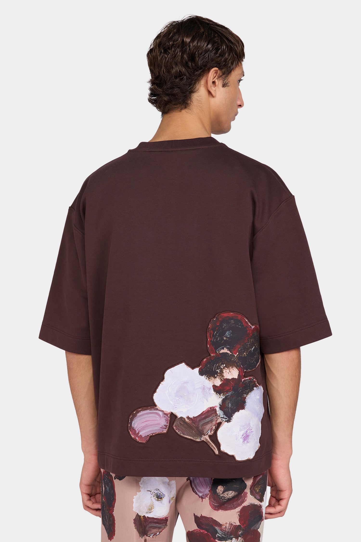 Oversized Brown Floral T-Shirt