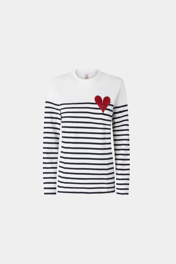 Broken Heart Stripe T-shirt Long