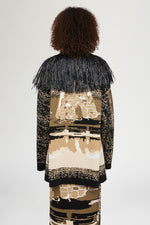 Giacca in maglia con Frange