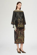 Lace Top with Embroidery and Beads
