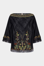 Lace Top with Embroidery and Beads