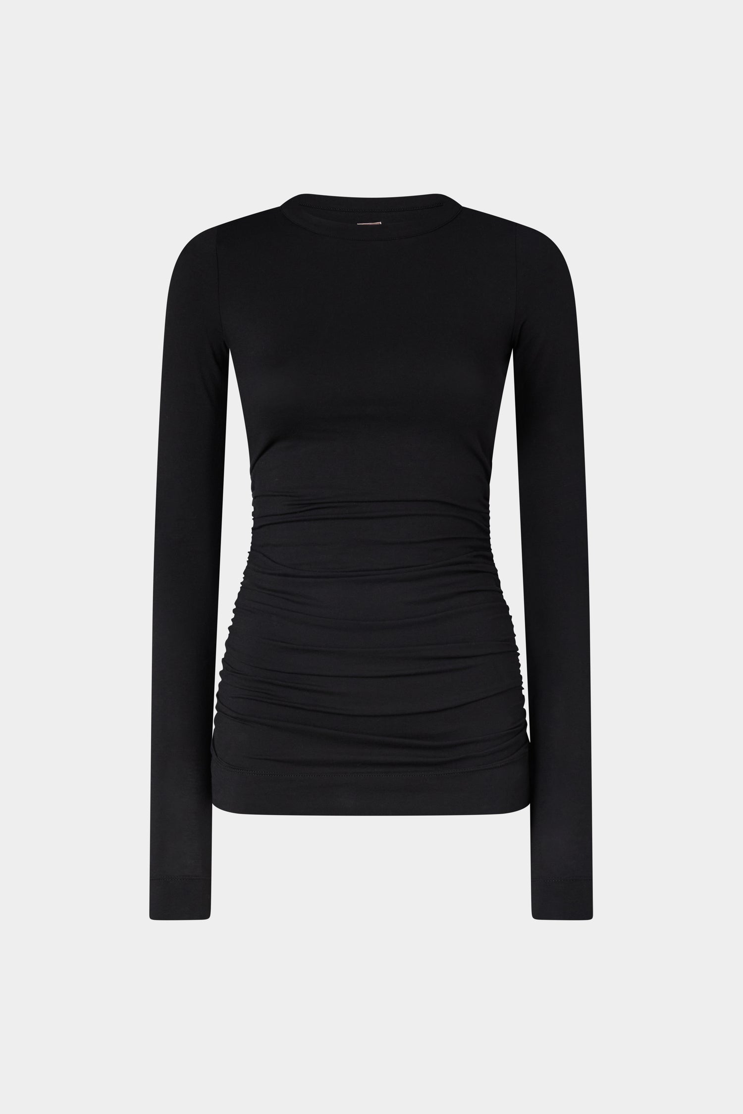 Top a Maniche Lunghe in Jersey Nero