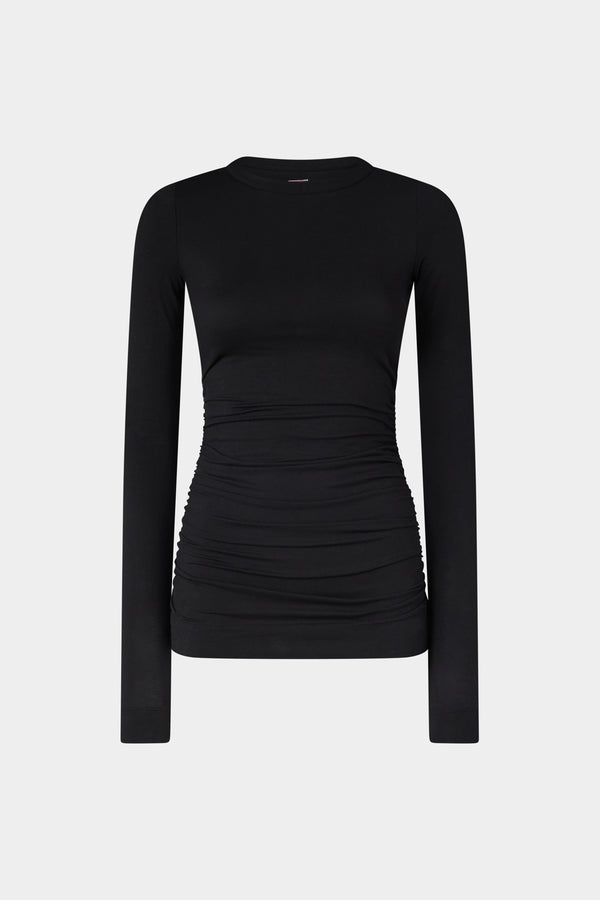 Black Long-Sleeved Jersey Top