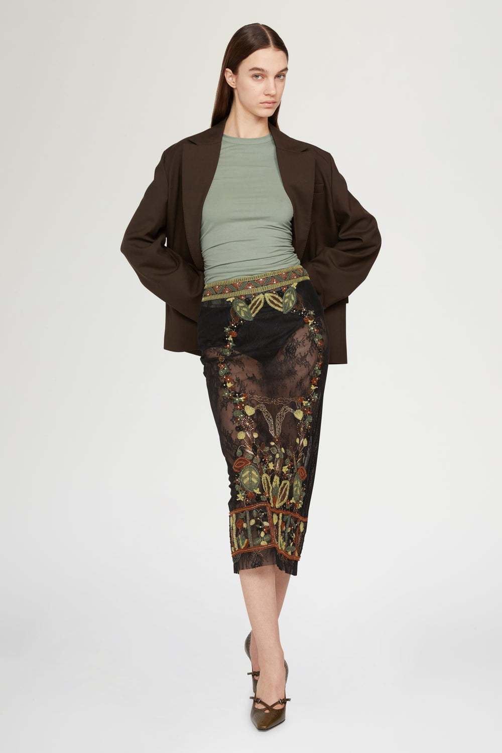 Sage Green Long-Sleeved Jersey Top