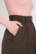 Top con Scollo a Barchetta in Jersey Rosa