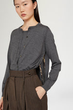 Cashmere Cardigan with Slit