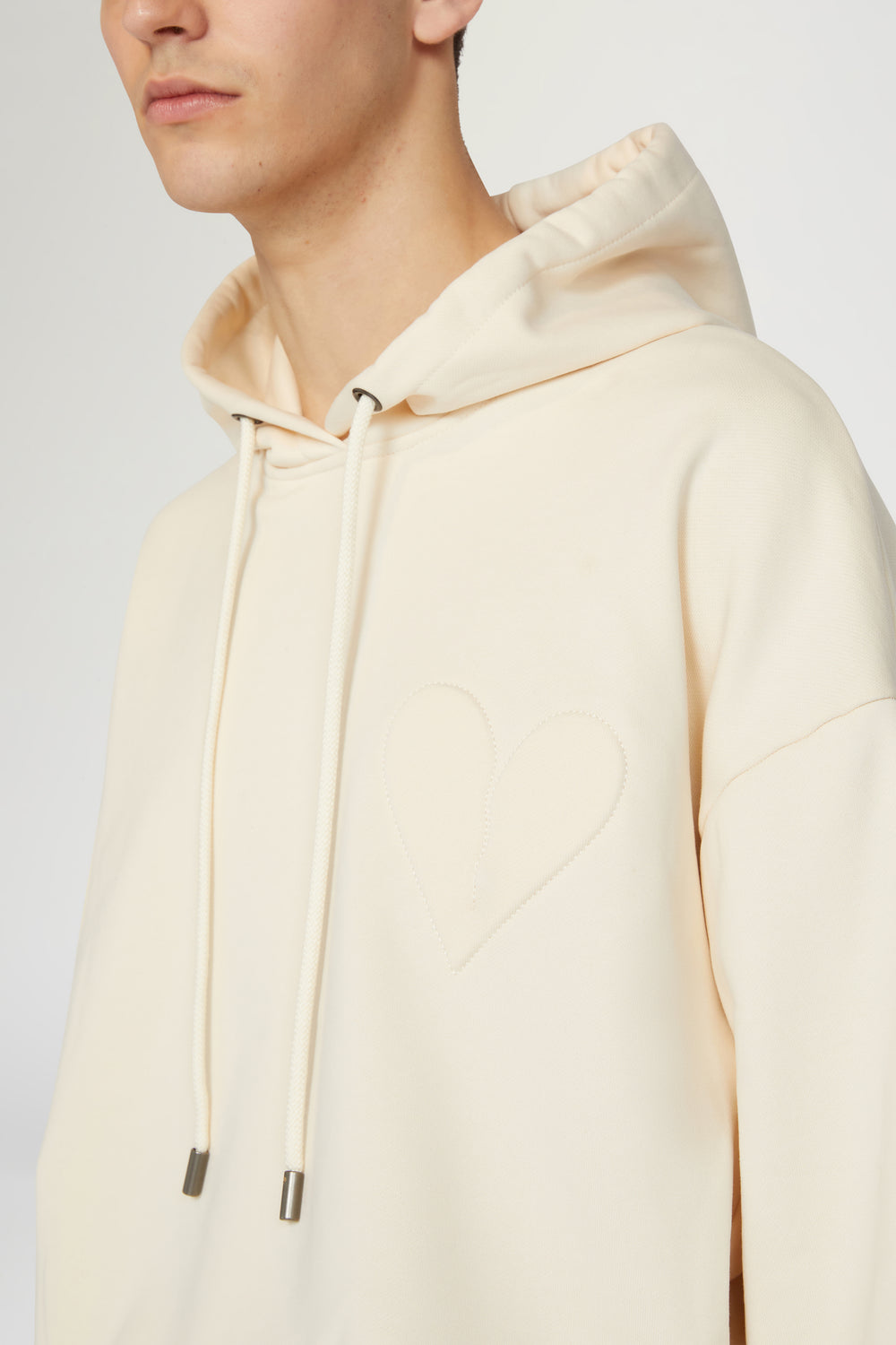 Ivory Cotton Hoodie