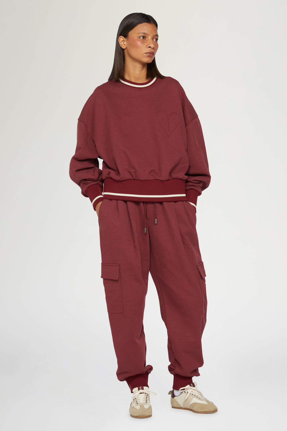 Bordeaux Cotton Sweatshirt