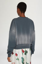 Felpa in Cotone con Mani e Rose