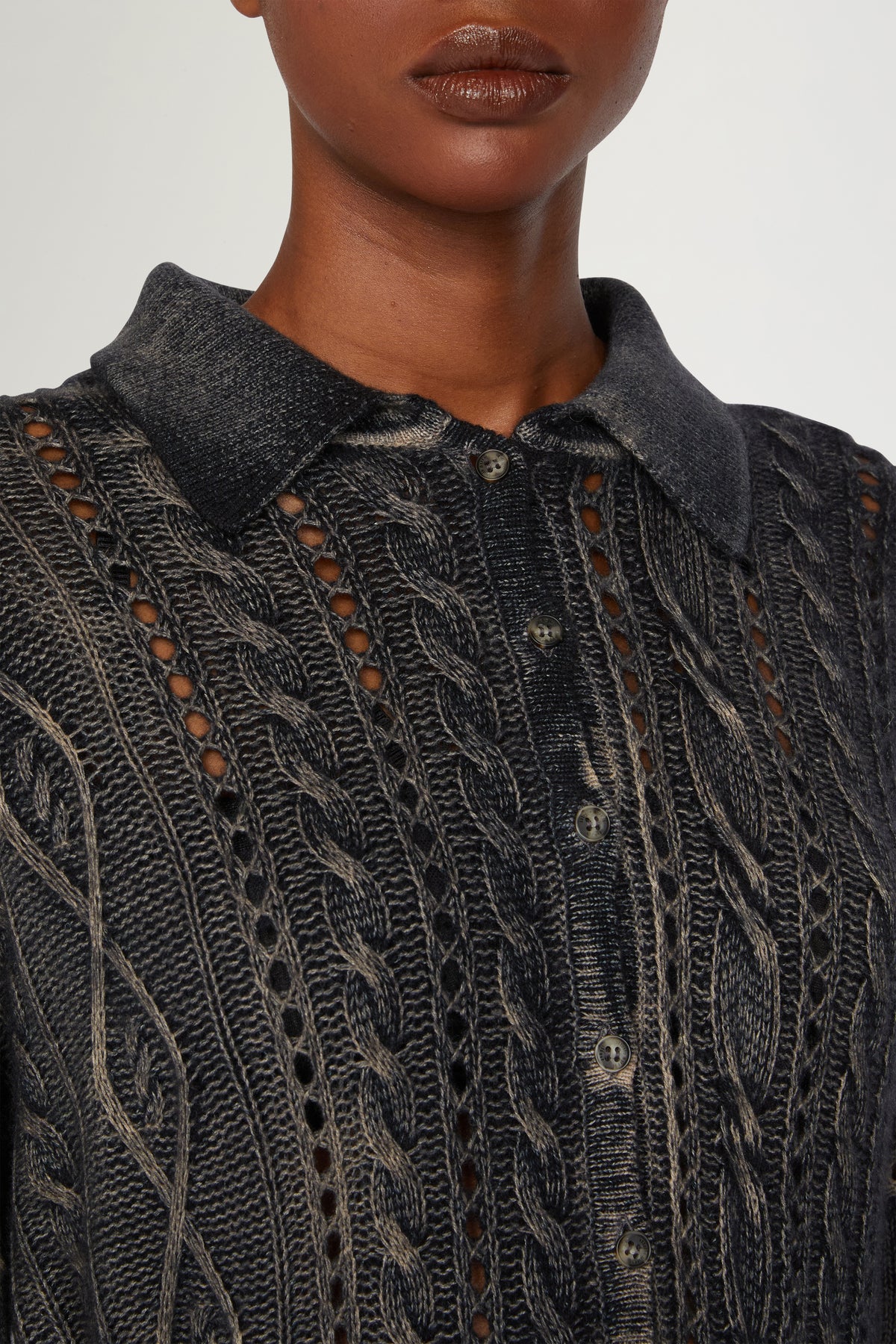Maglione Dégradé in Cashmere e Lana