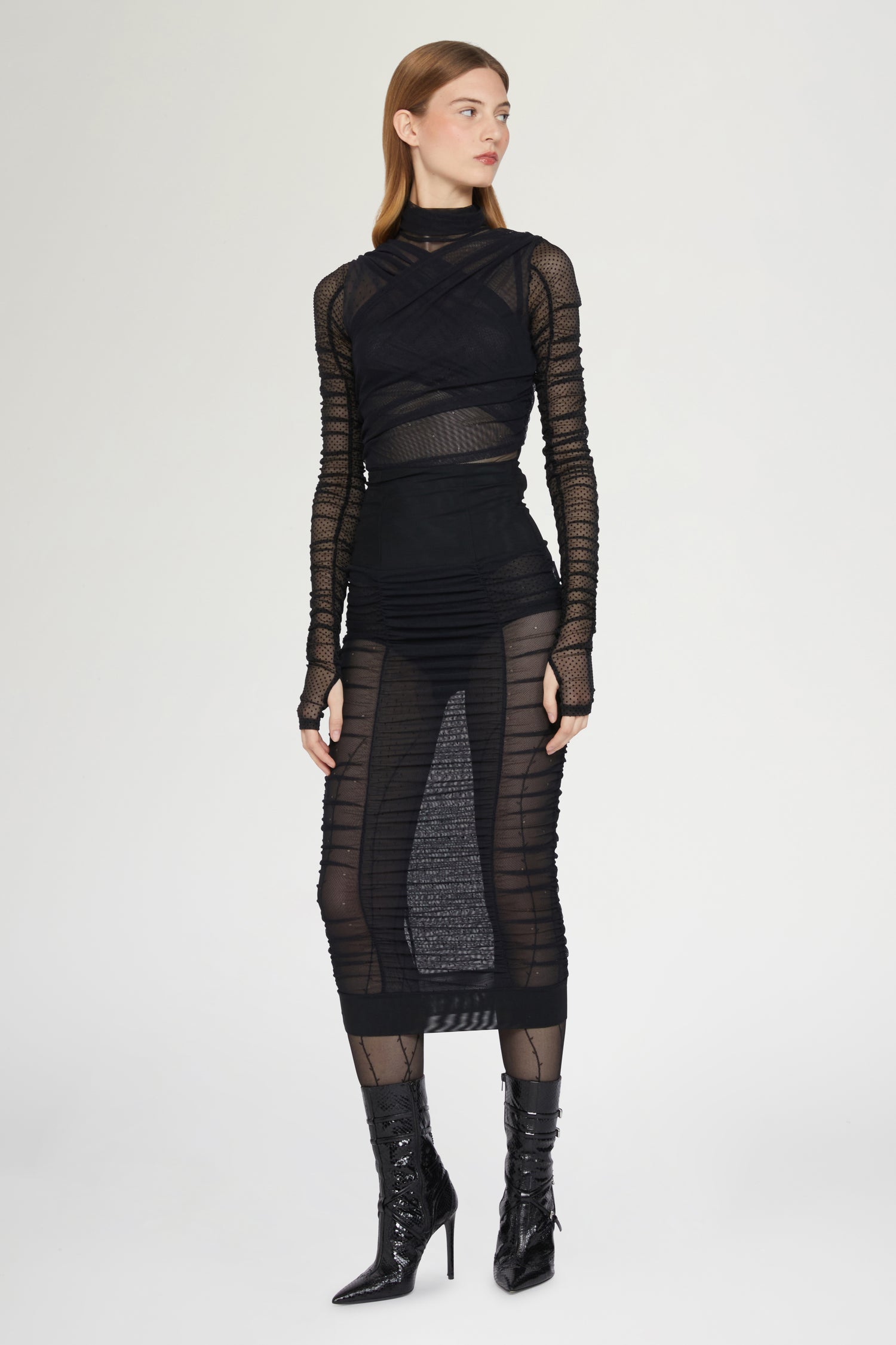 Maglia a Maniche Lunghe con Collo Alto