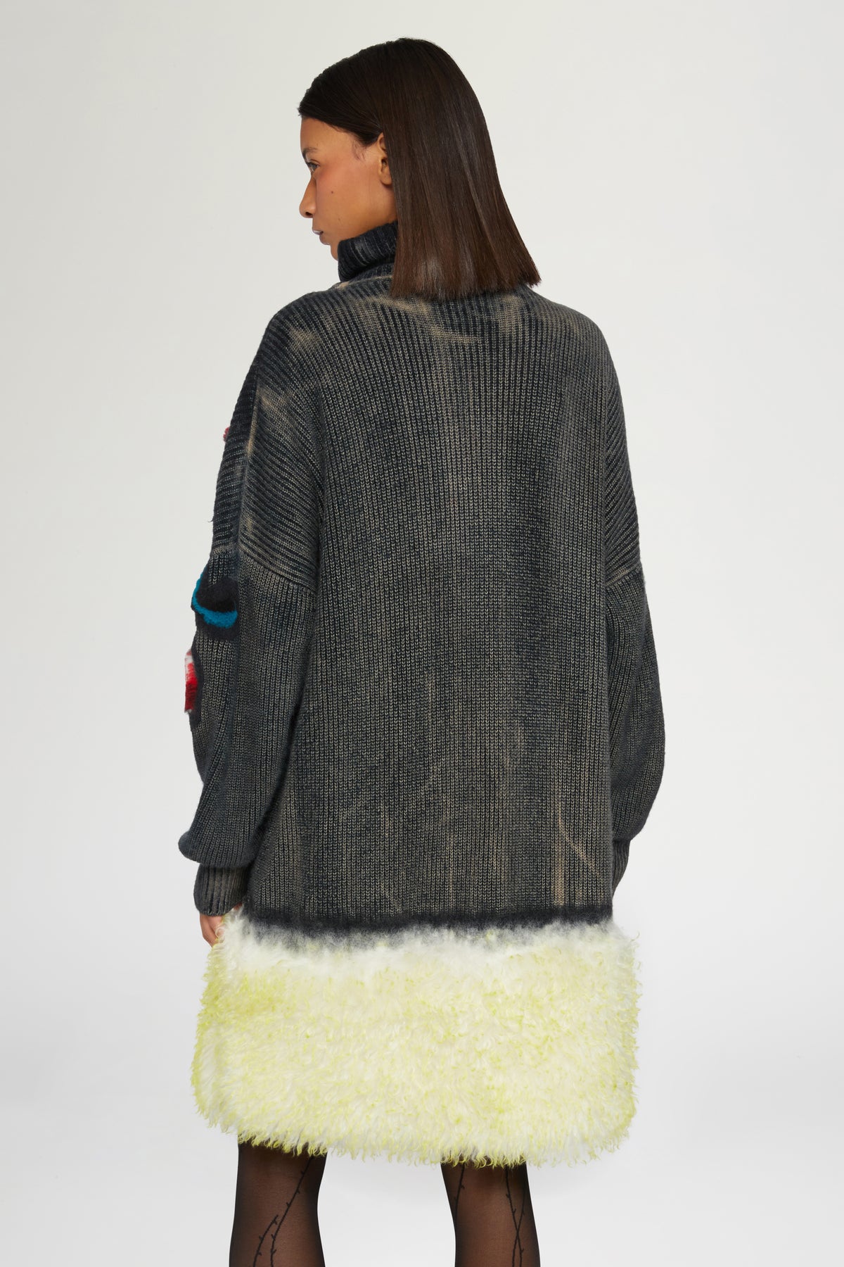 Oversized Floral Intarsia Sweater