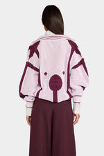 Lilac Burgundy Knit Polo