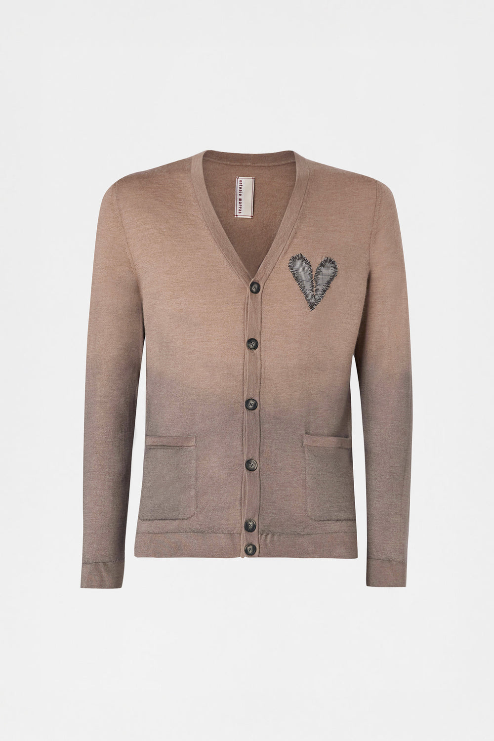 Beige V-Neck Cardigan