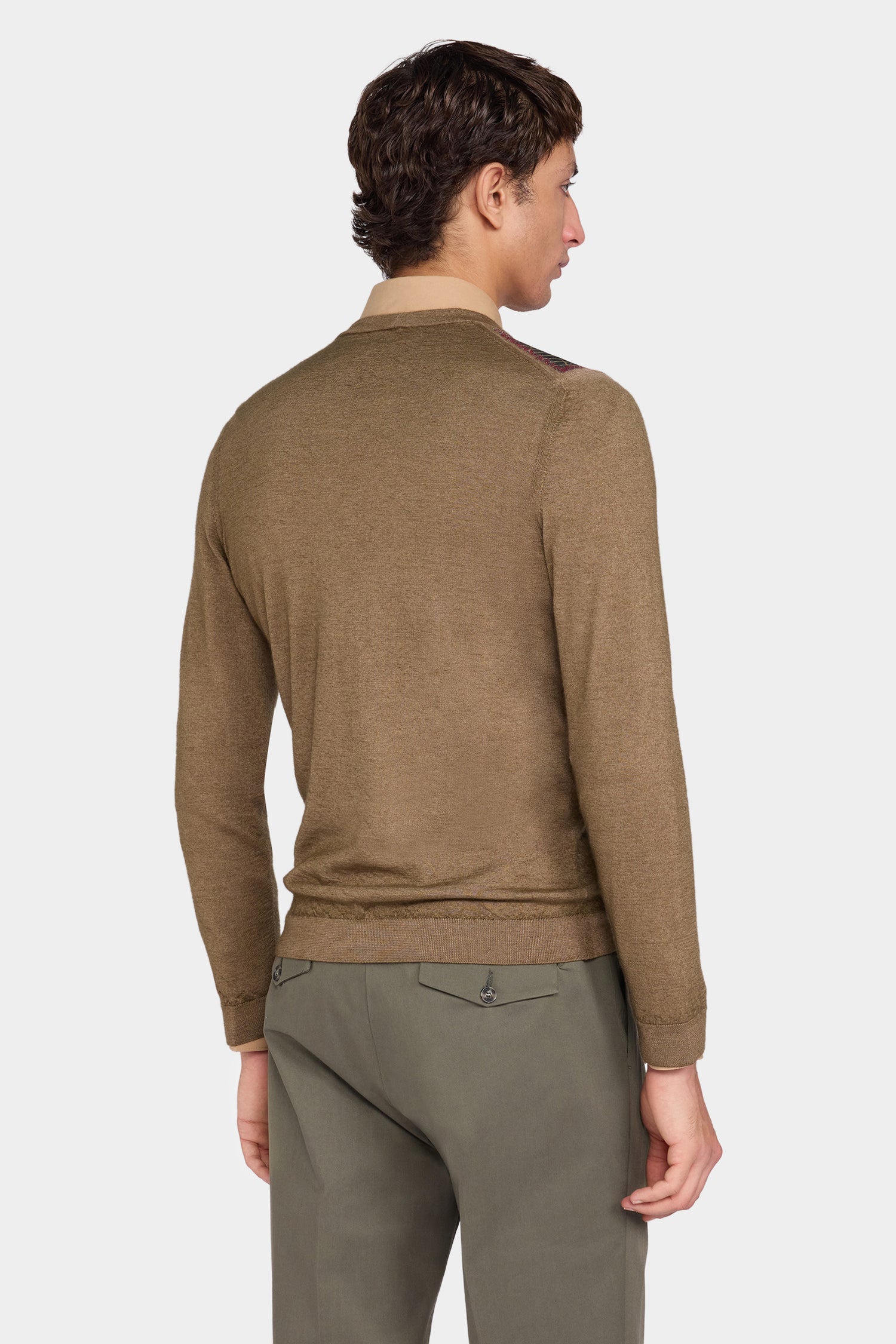V-Neck Jacquard Cardigan