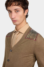 V-Neck Jacquard Cardigan
