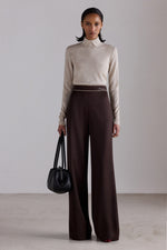 Dolcevita in cashmere con colletto a strati