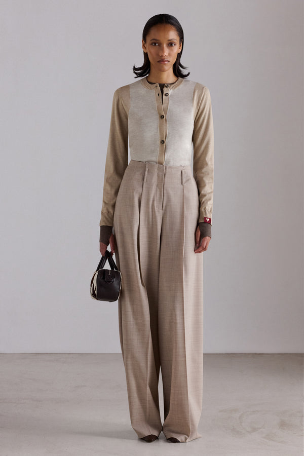 Cashmere Color-Block Cardigan