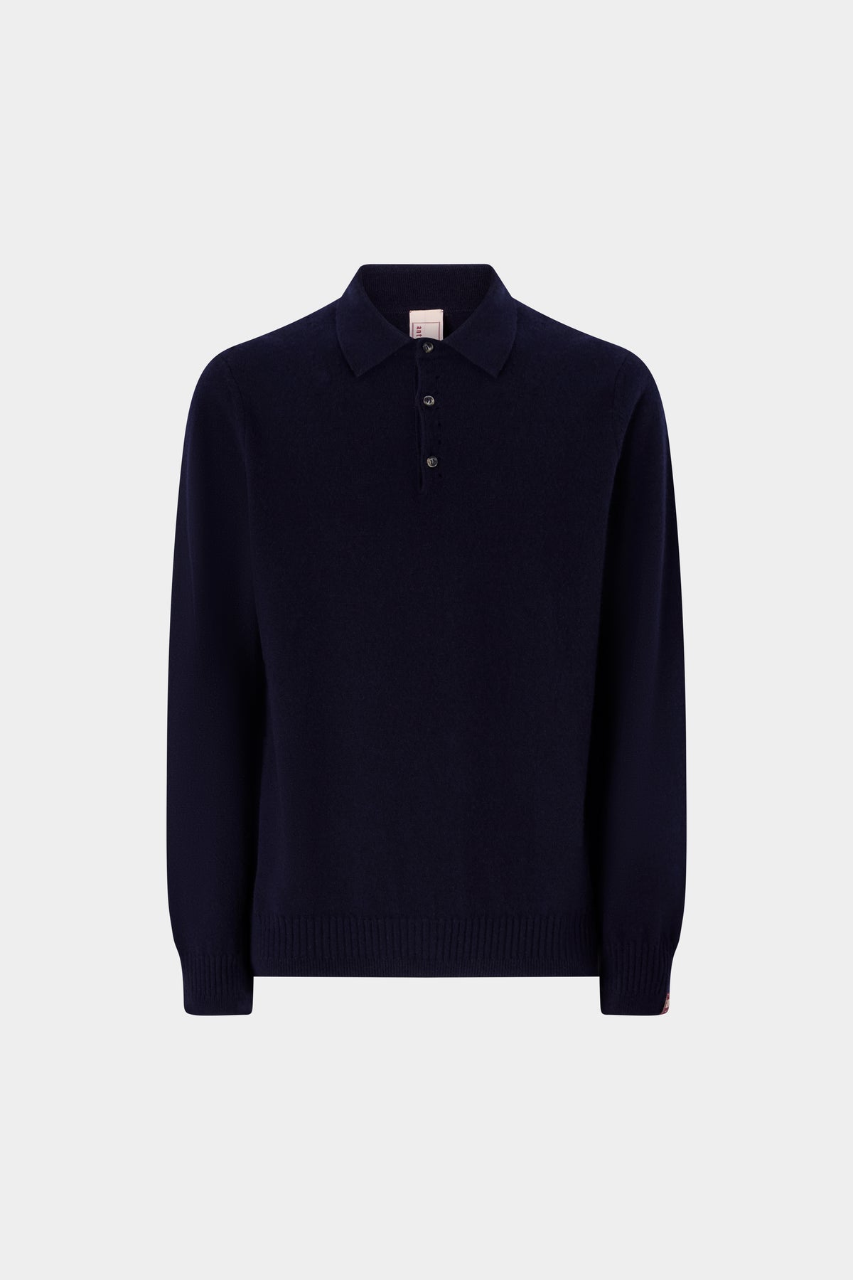 Polo in cashmere con bottoni