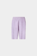 Lilac Leather Relaxed Bermuda Shorts