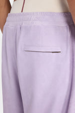 Lilac Leather Relaxed Bermuda Shorts