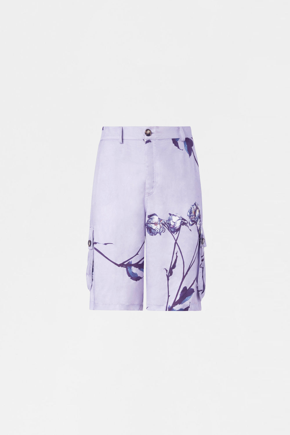 Lilac Floral Bermuda Shorts
