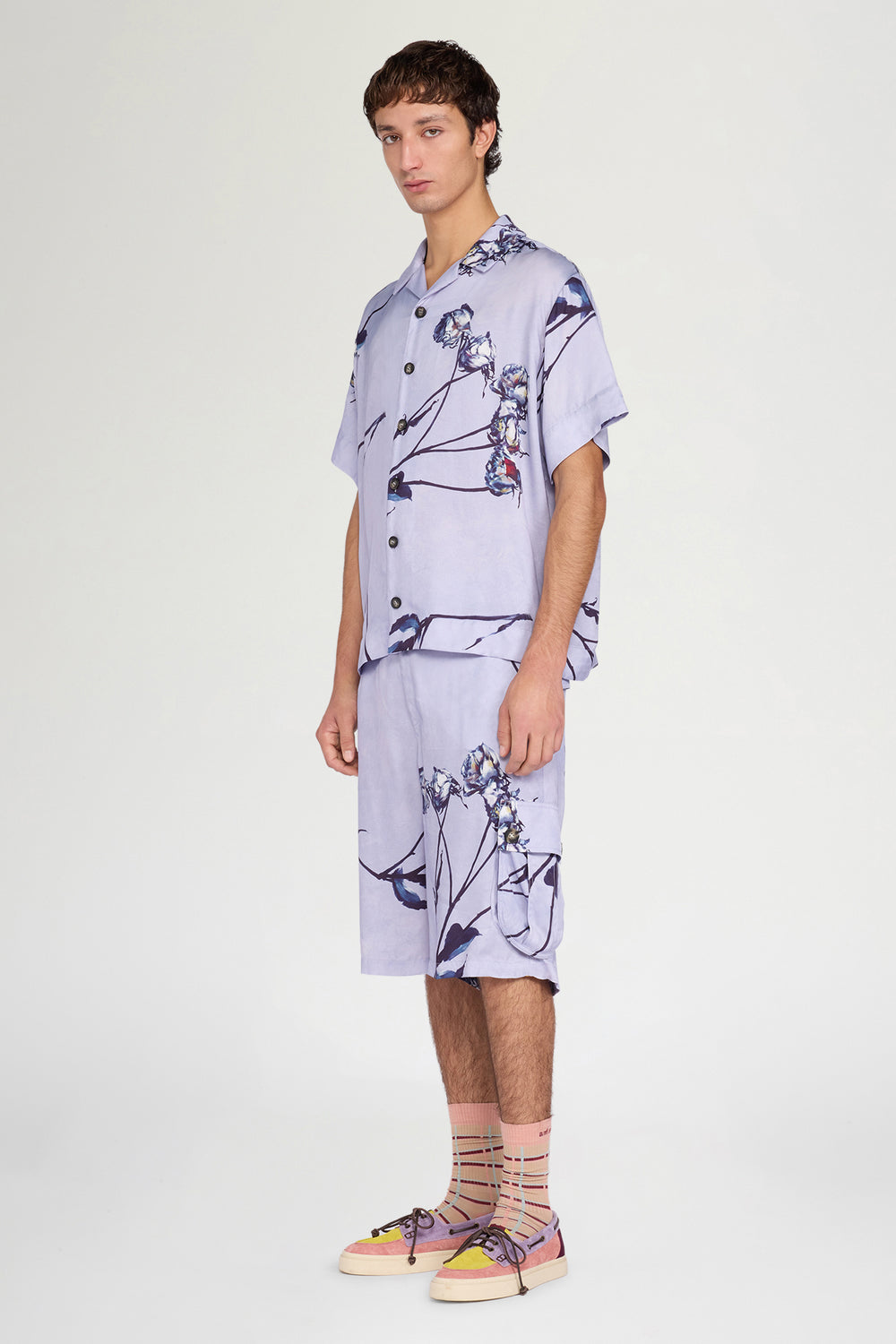 Lilac Floral Bermuda Shorts