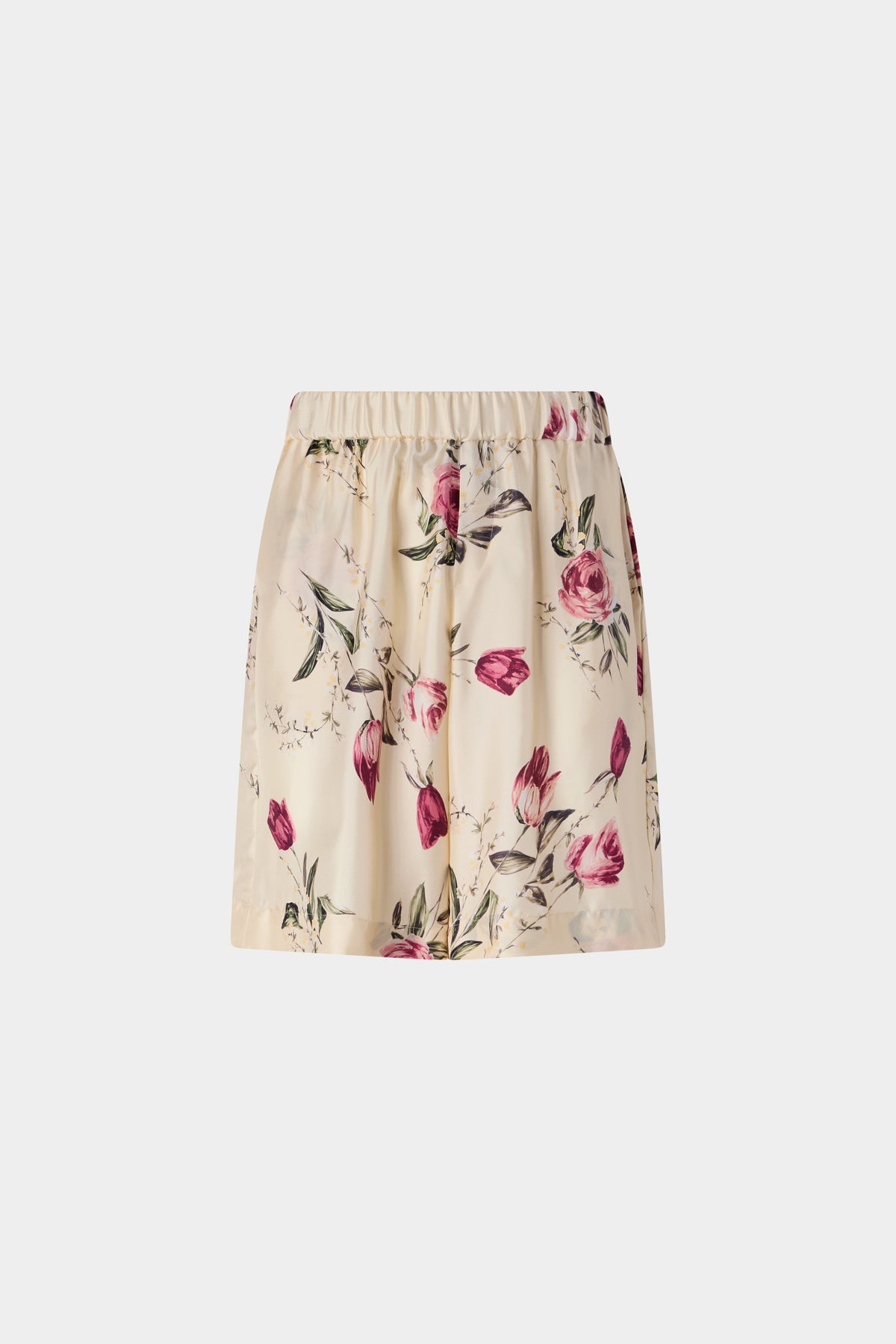 Floral Silk Shorts