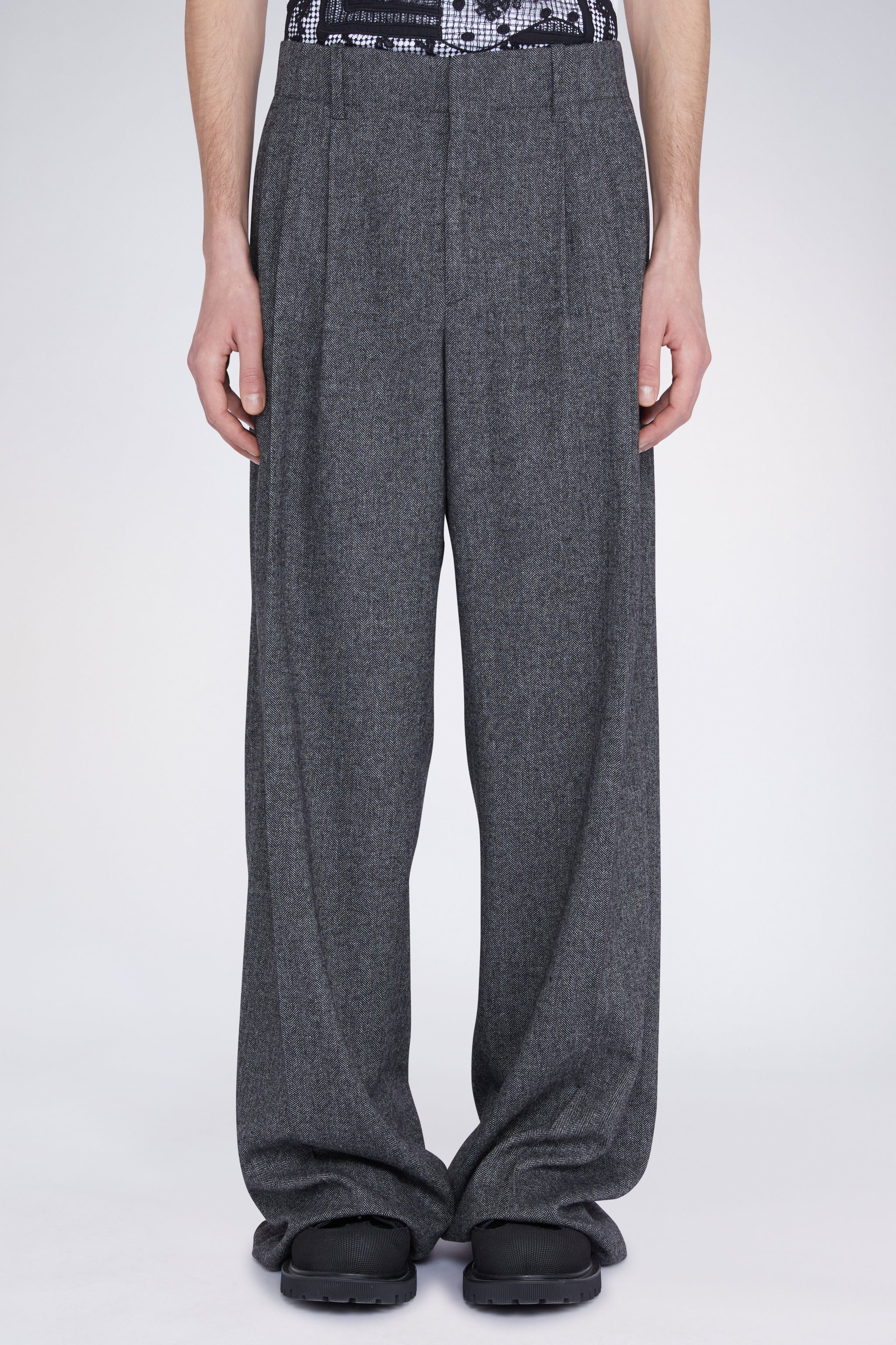 Antonio Marras Orso relaxed-fit trousers dark grey wool-blended