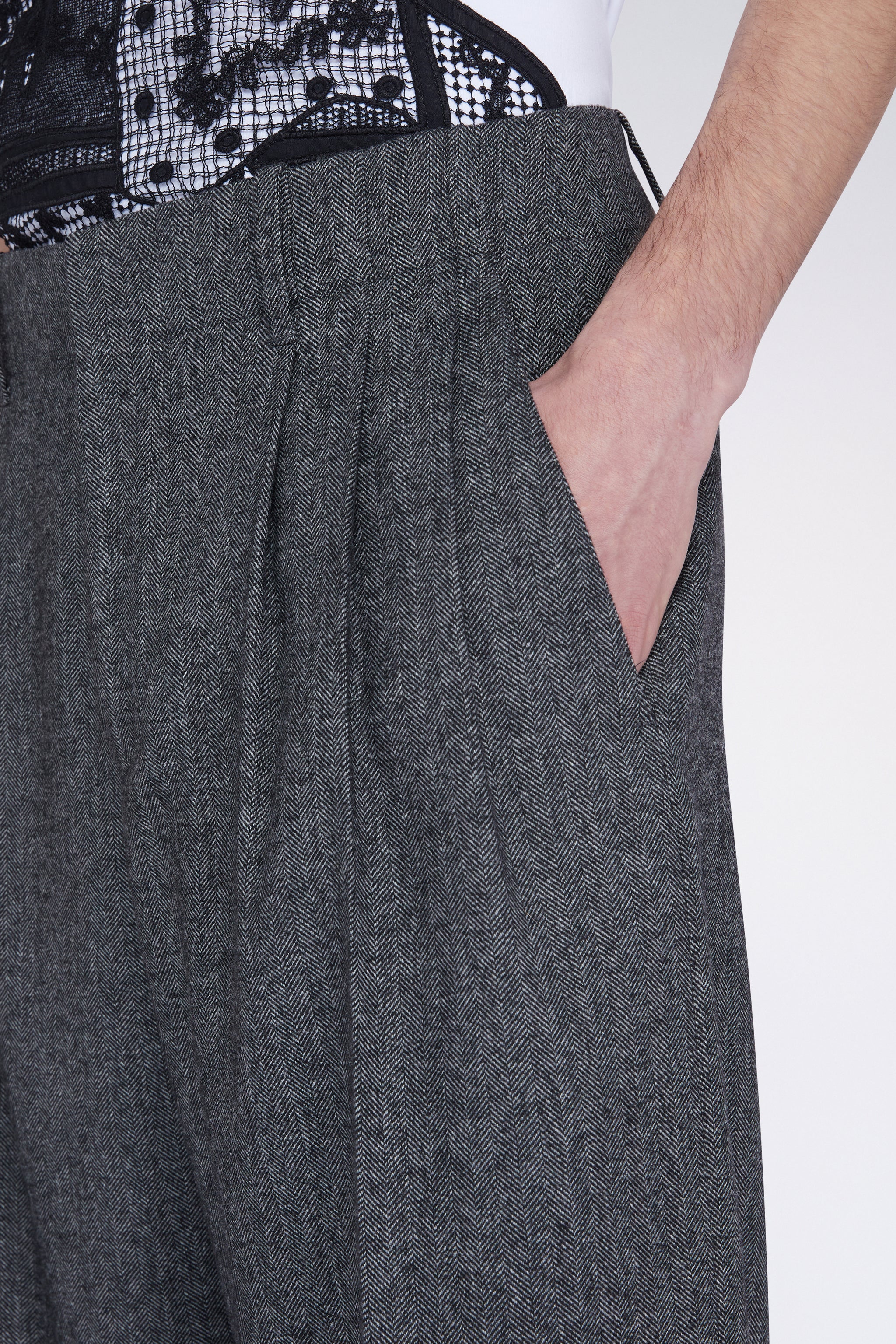 Antonio Marras Orso relaxed-fit trousers dark grey wool-blended