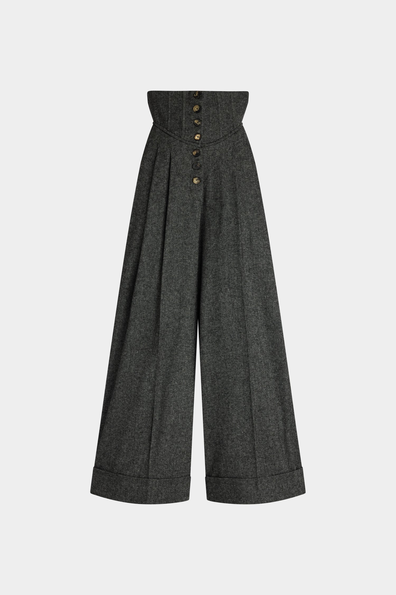 Grey Palazzo Pants with High waist