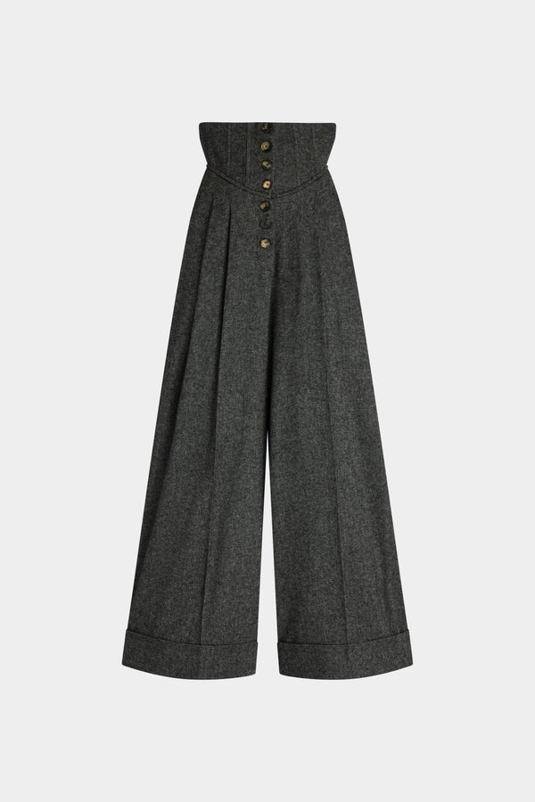 Grey Palazzo Pants with High waist