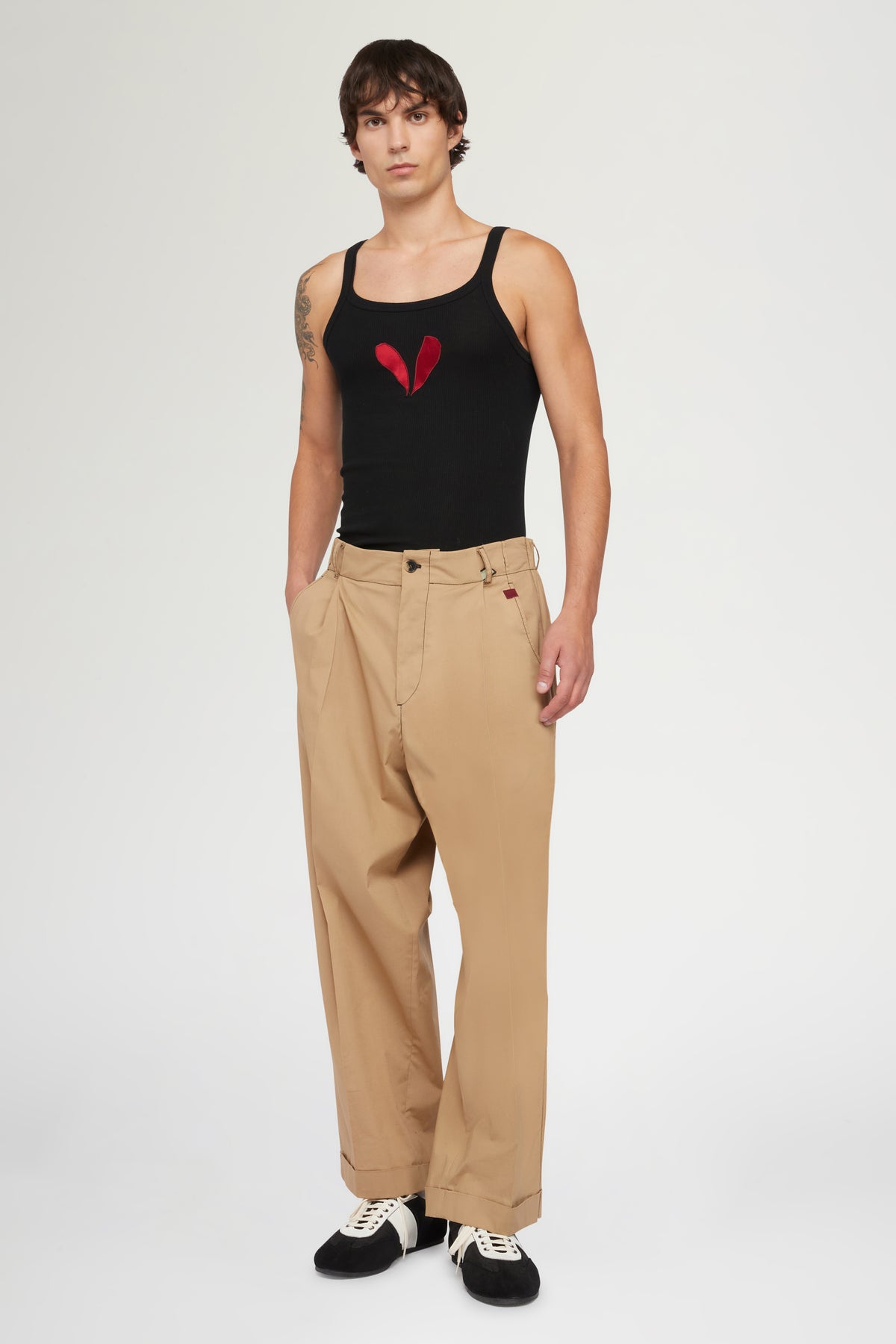 Beige Cotton Trousers