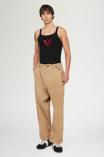 Pantaloni di Cotone Beige